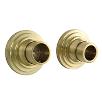 Thumbnail for Kingston Brass SRP2717 Edenscape Brass Shower Rod Base, Brushed Brass - BNGBath