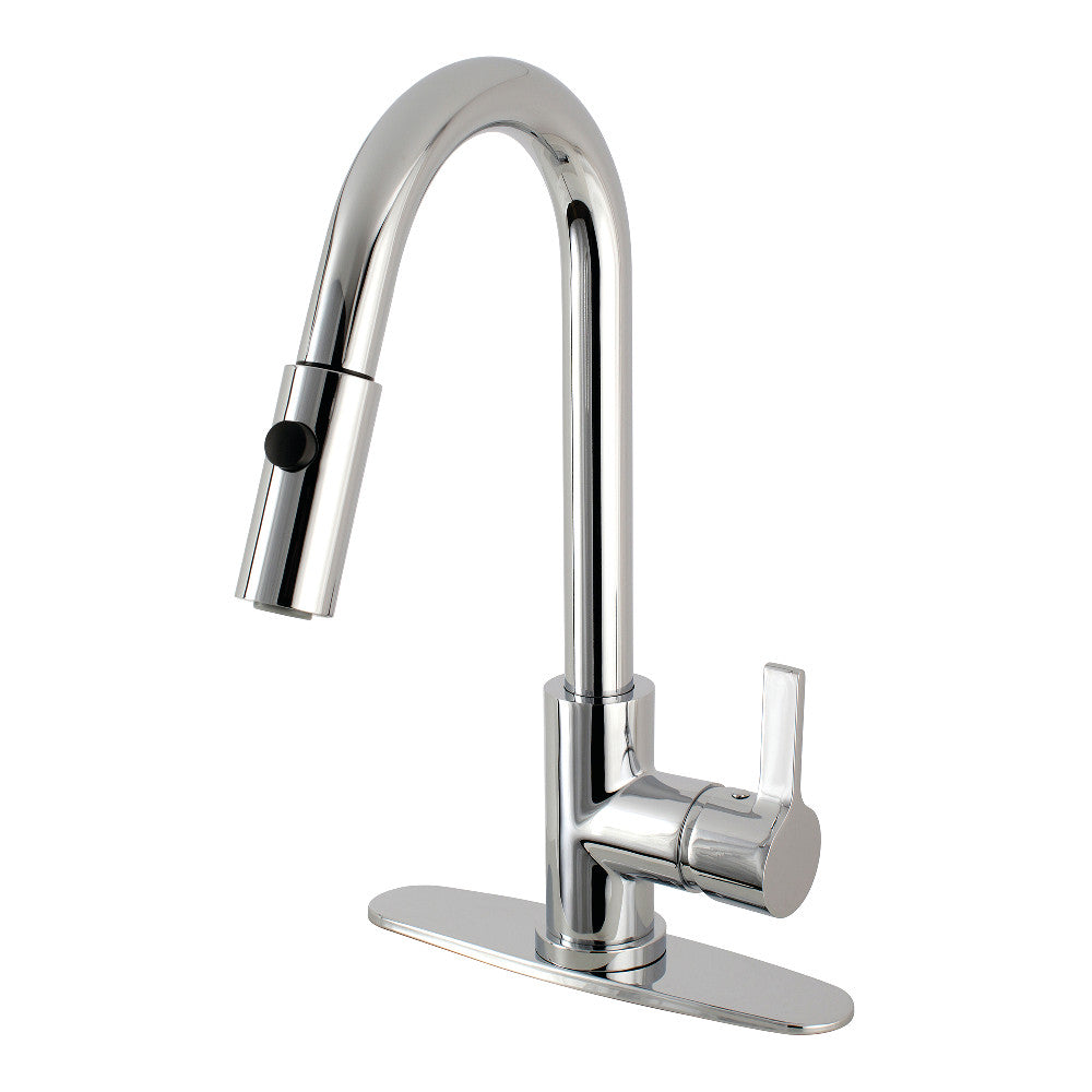 Gourmetier LS8781CTL Continental Single-Handle Pull-Down Kitchen Faucet, Polished Chrome - BNGBath