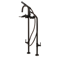 Thumbnail for Aqua Vintage CCK8405DL Concord Freestanding Tub Faucet with Supply Line, Stop Valve, Oil Rubbed Bronze - BNGBath