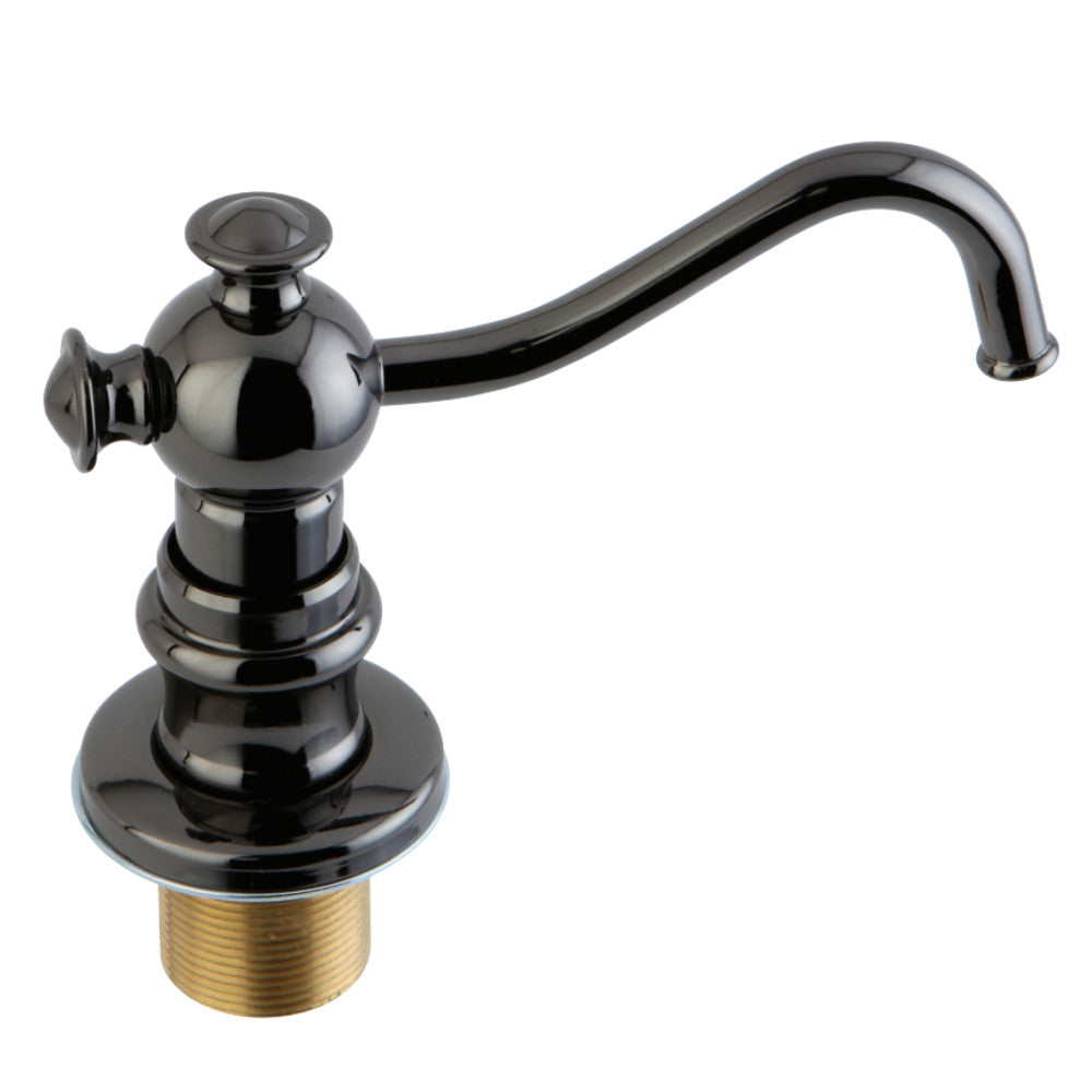 Kingston Brass SD7600 Water Onyx Soap Dispenser, Black Stainless Steel - BNGBath