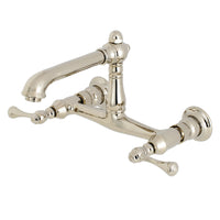 Thumbnail for Kingston Brass KS7246BL Wall Mount Bathroom Faucet, Polished Nickel - BNGBath