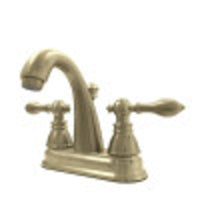Thumbnail for Fauceture FSY5613ACL American Classic 4 in. Centerset Bathroom Faucet with Plastic Pop-Up, Brushed Brass - BNGBath