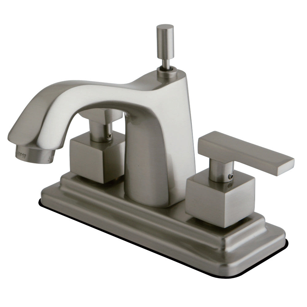 Kingston Brass KS8648QLL 4 in. Centerset Bathroom Faucet, Brushed Nickel - BNGBath