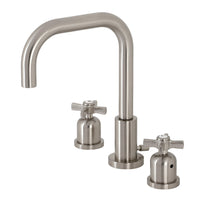 Thumbnail for Kingston Brass FSC8938ZX Millennium Widespread Bathroom Faucet with Brass Pop-Up, Brushed Nickel - BNGBath