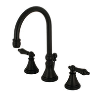 Thumbnail for Kingston Brass KS2980AL 8 in. Widespread Bathroom Faucet, Matte Black - BNGBath