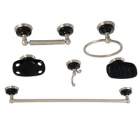 Thumbnail for Kingston Brass BAK9110BN2 Water Onyx 6-Piece Bathroom Accessory Set, Brushed Nickel - BNGBath