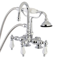 Thumbnail for Aqua Vintage AE18T1 Vintage Clawfoot Tub Faucet with Hand Shower, Polished Chrome - BNGBath