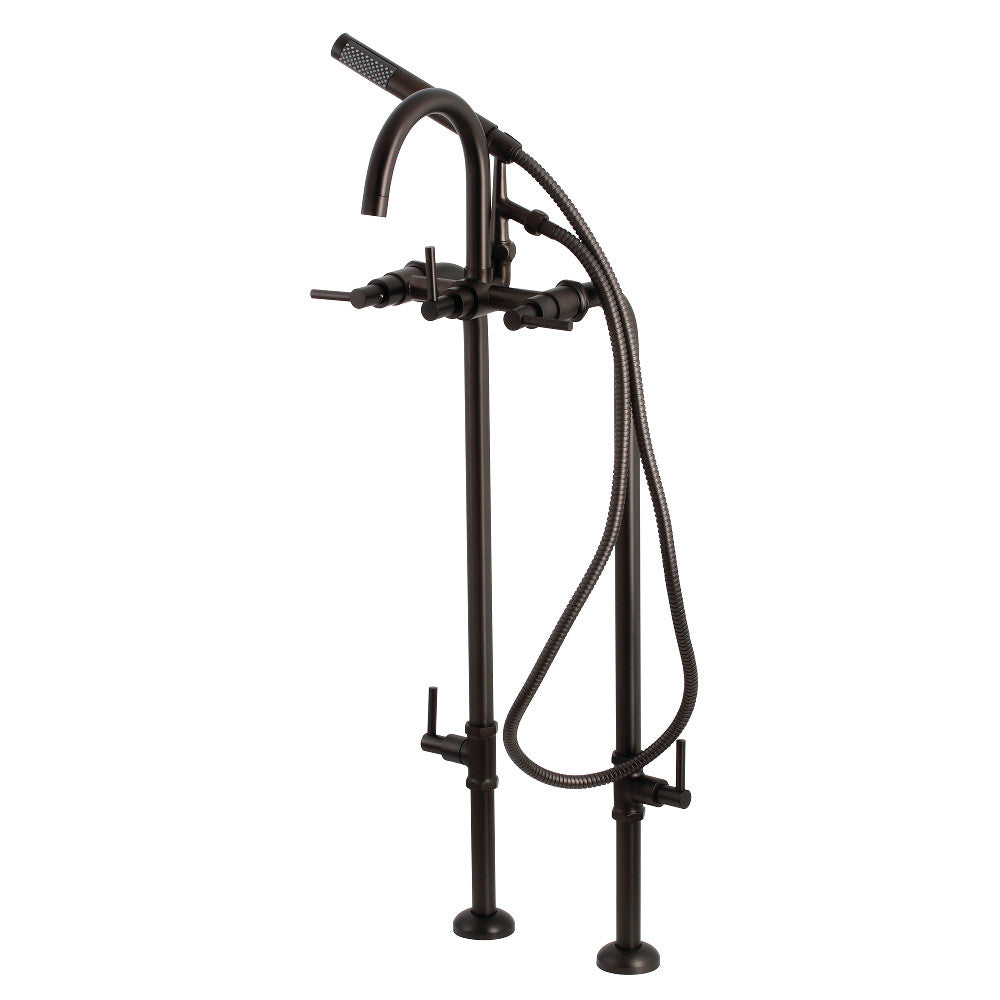 Aqua Vintage CCK8105DL Concord Freestanding Tub Faucet with Supply Line, Stop Valve, Oil Rubbed Bronze - BNGBath