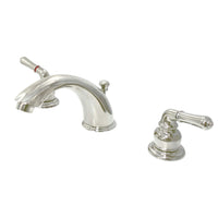 Thumbnail for Kingston Brass KB966PN Magellan Widespread Bathroom Faucet with Retail Pop-Up, Polished Nickel - BNGBath