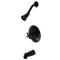 Thumbnail for Kingston Brass KB3630AX Restoration Tub and Shower Faucet, Matte Black - BNGBath