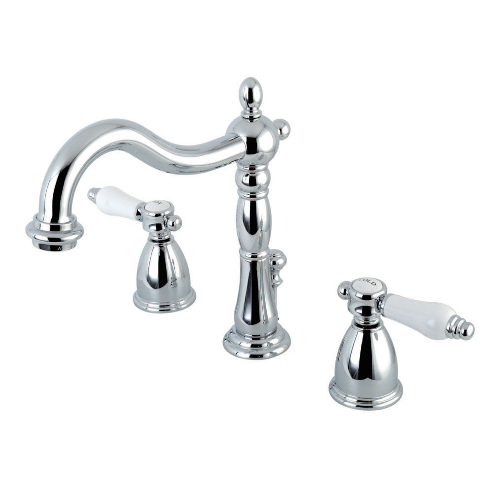 Kingston Brass KB1971BPL Bel-Air Widespread Bathroom Faucet with Plastic Pop-Up, Polished Chrome - BNGBath