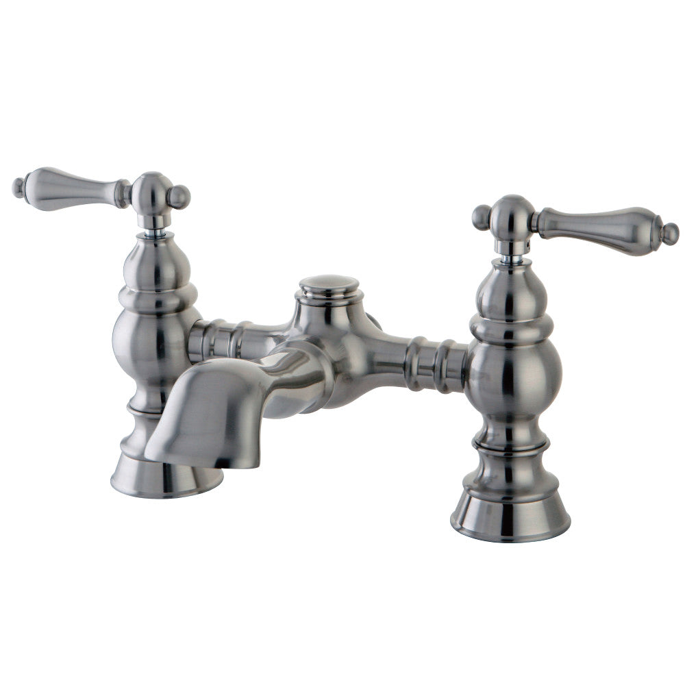 Kingston Brass CC1131T8 Heritage 7-Inch Deck Mount Tub Faucet, Brushed Nickel - BNGBath