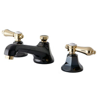 Thumbnail for Kingston Brass NS4469BAL Widespread Bathroom Faucet, Black Stainless Steel/Polished Brass - BNGBath