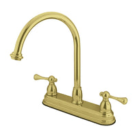 Thumbnail for Kingston Brass KB3742BL 8-Inch Centerset Kitchen Faucet, Polished Brass - BNGBath