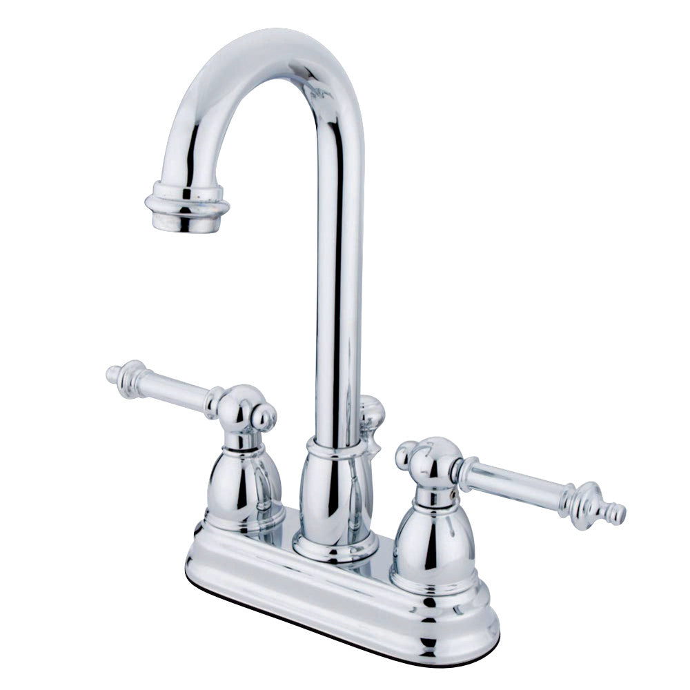 Kingston Brass KB3611TL 4 in. Centerset Bathroom Faucet, Polished Chrome - BNGBath