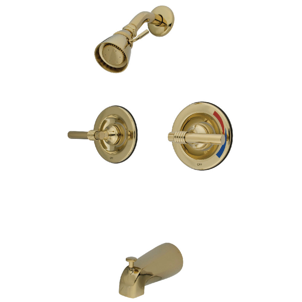 Kingston Brass KB662ML Tub and Shower Faucet, Polished Brass - BNGBath