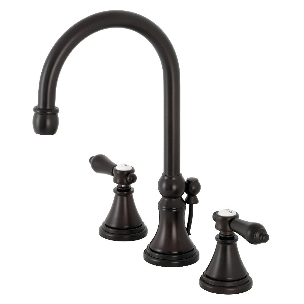 Kingston Brass KS2985BAL Heirloom Widespread Bathroom Faucet with Brass Pop-Up, Oil Rubbed Bronze - BNGBath