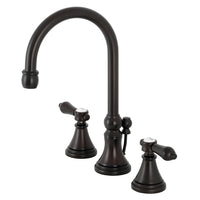Thumbnail for Kingston Brass KS2985BAL Heirloom Widespread Bathroom Faucet with Brass Pop-Up, Oil Rubbed Bronze - BNGBath