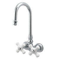 Thumbnail for Kingston Brass CC80T1 Vintage 3-3/8-Inch Wall Mount Tub Faucet, Polished Chrome - BNGBath