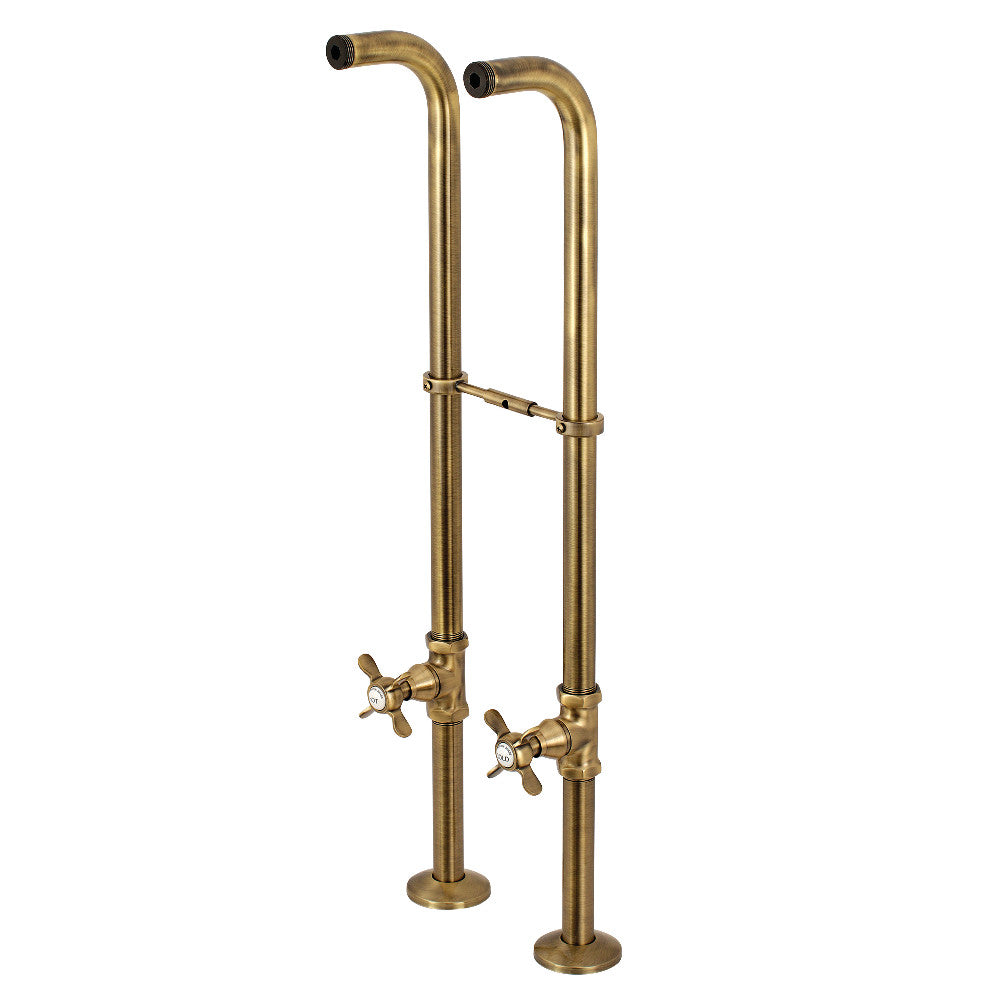 Kingston Brass CC266S3BEX Freestanding Supply Line Package, Antique Brass - BNGBath