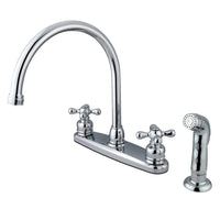 Thumbnail for Kingston Brass KB721AXSP Vintage 8-Inch Centerset Kitchen Faucet, Polished Chrome - BNGBath
