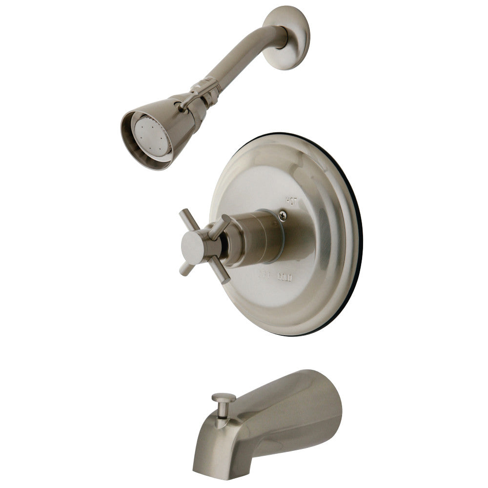 Kingston Brass KB2638DX Concord Tub & Shower Faucet, Brushed Nickel - BNGBath