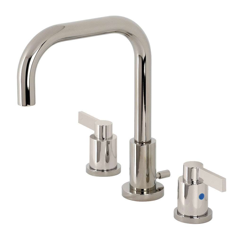 Kingston Brass FSC8939NDL NuvoFusion Widespread Bathroom Faucet with Brass Pop-Up, Polished Nickel - BNGBath