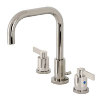 Thumbnail for Kingston Brass FSC8939NDL NuvoFusion Widespread Bathroom Faucet with Brass Pop-Up, Polished Nickel - BNGBath