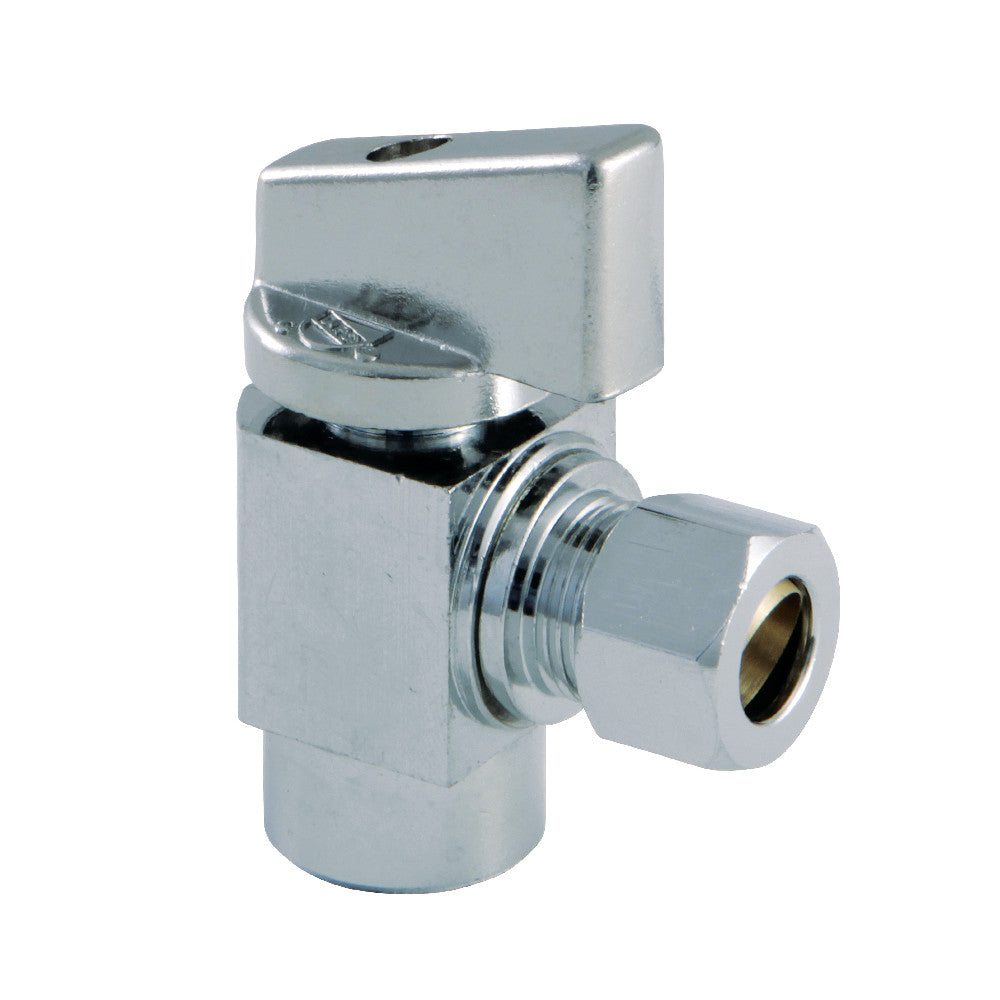 Kingston Brass KF43201CTL 1/2" Sweat x 3/8" O.D Comp Angle Stop Valve, Polished Chrome - BNGBath