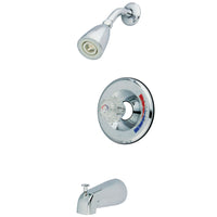 Thumbnail for Kingston Brass GKB681T Water Saving Chatham Tub and Shower Faucet Trim only with Single Acrylic Handle, Polished Chrome - BNGBath