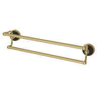 Thumbnail for Kingston Brass BA91318BB Water Onyx 18 in. Dual Towel Bar, Brushed Brass - BNGBath