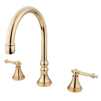 Thumbnail for Kingston Brass KS2342TL Tuscany Roman Tub Faucet, Polished Brass - BNGBath