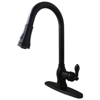 Thumbnail for Gourmetier GSY7775ACL American Classic Single-Handle Pull-Down Sprayer Kitchen Faucet, Oil Rubbed Bronze - BNGBath