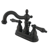 Thumbnail for Kingston Brass KB1605ALB 4 in. Centerset Bathroom Faucet, Oil Rubbed Bronze - BNGBath