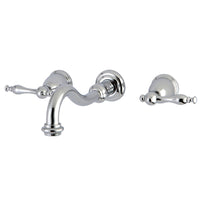 Thumbnail for Kingston Brass KS3121NL Wall Mount Bathroom Faucet, Polished Chrome - BNGBath