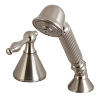 Thumbnail for Kingston Brass KSK2368NLTR Transfer Valve Set for Roman Tub Faucet with Hand Shower, Brushed Nickel - BNGBath