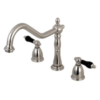 Thumbnail for Kingston Brass KB1798PKLLS Widespread Kitchen Faucet, Brushed Nickel - BNGBath