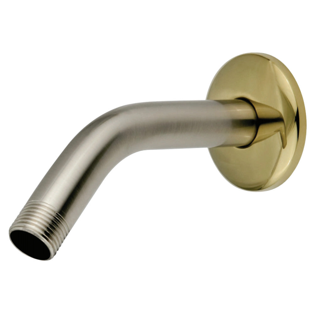 Kingston Brass K150K9 Trimscape 6" Shower Arm with Flange, Brushed Nickel/Polished Brass - BNGBath