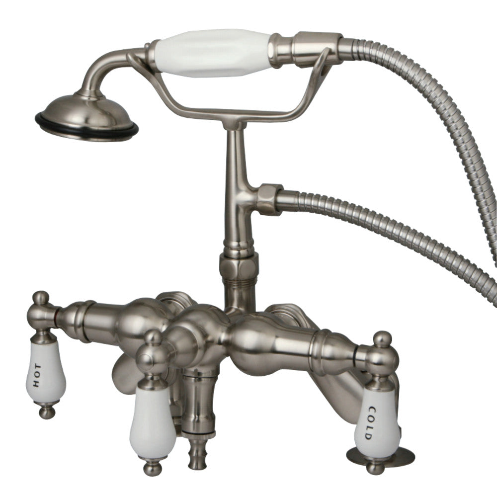 Kingston Brass CC623T8 Vintage Adjustable Center Deck Mount Tub Faucet, Brushed Nickel - BNGBath