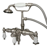 Thumbnail for Kingston Brass CC623T8 Vintage Adjustable Center Deck Mount Tub Faucet, Brushed Nickel - BNGBath