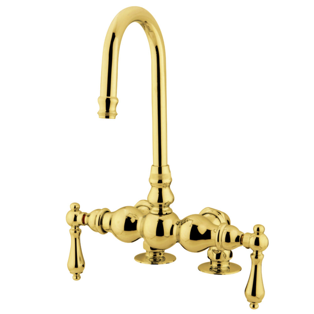 Kingston Brass CC91T2 Vintage 3-3/8-Inch Deck Mount Tub Faucet, Polished Brass - BNGBath
