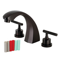 Thumbnail for Kingston Brass KS4365CKL Kaiser Two-Handle Roman Tub Faucet, Oil Rubbed Bronze - BNGBath