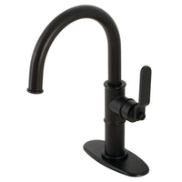 Thumbnail for Kingston Brass KSD2230KL Whitaker Single-Handle Bathroom Faucet with Push Pop-Up, Matte Black - BNGBath