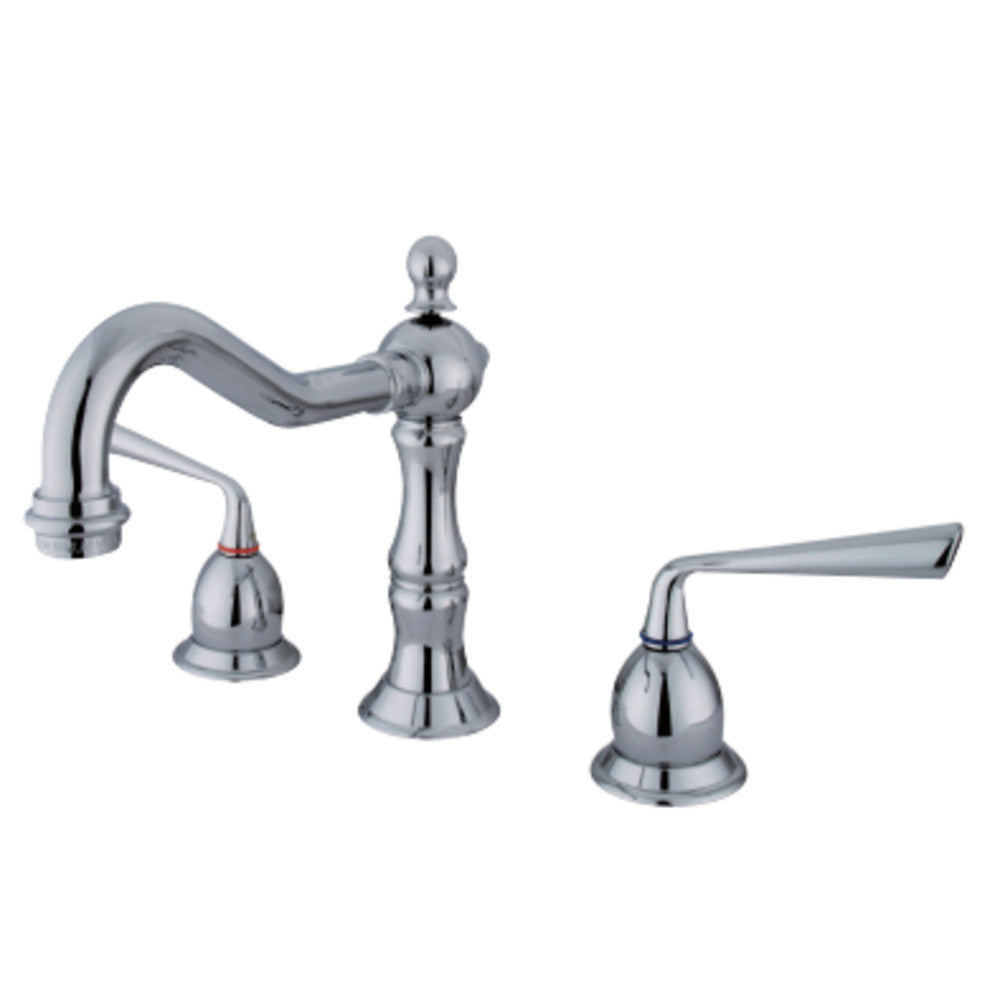Kingston Brass KS1971ZL 8 in. Widespread Bathroom Faucet, Polished Chrome - BNGBath