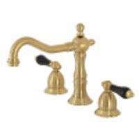 Thumbnail for Kingston Brass KS1977PKL Duchess Widespread Bathroom Faucet with Brass Pop-Up, Brushed Brass - BNGBath