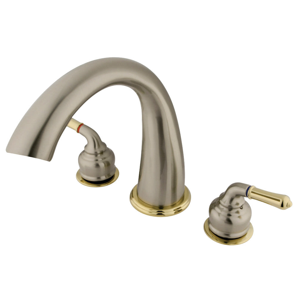 Kingston Brass KS2369 Roman Tub Faucet, Brushed Nickel/Polished Brass - BNGBath