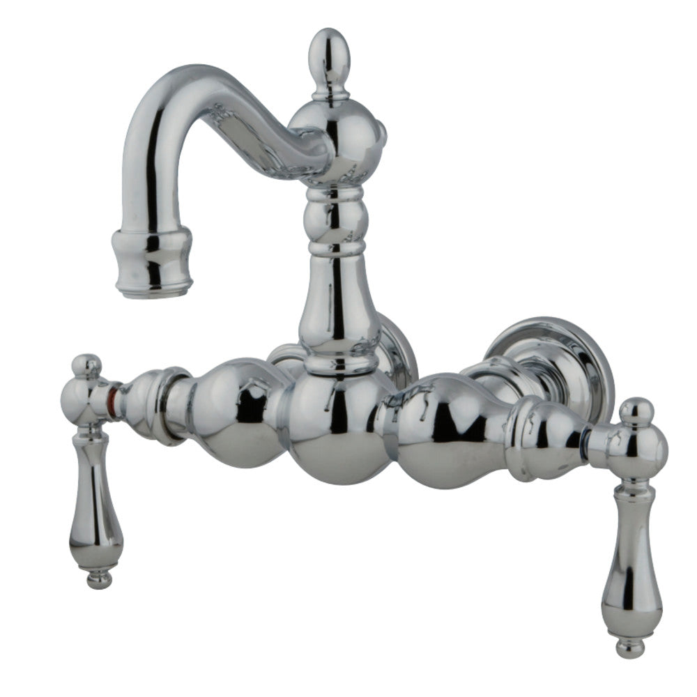 Kingston Brass CC1002T1 Vintage 3-3/8-Inch Wall Mount Tub Faucet, Polished Chrome - BNGBath