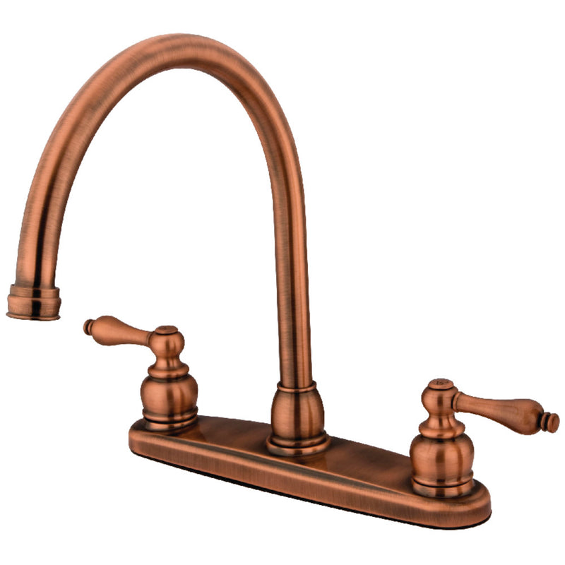 Kingston Brass KB726ALLS Victorian 8-Inch Centerset Kitchen Faucet, Antique Copper - BNGBath