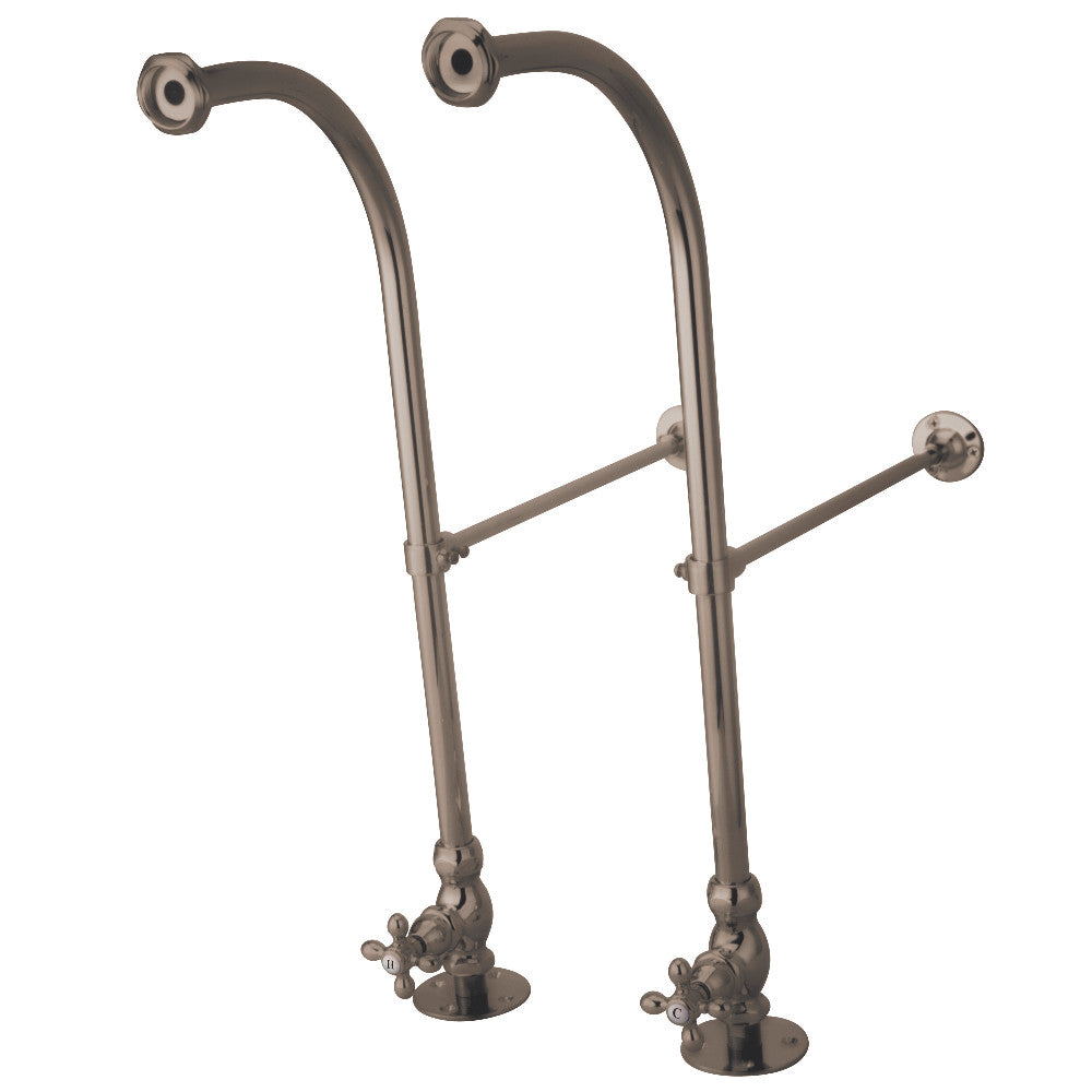 Kingston Brass CC458MX Rigid Freestand Supplies with Stops, Brushed Nickel - BNGBath