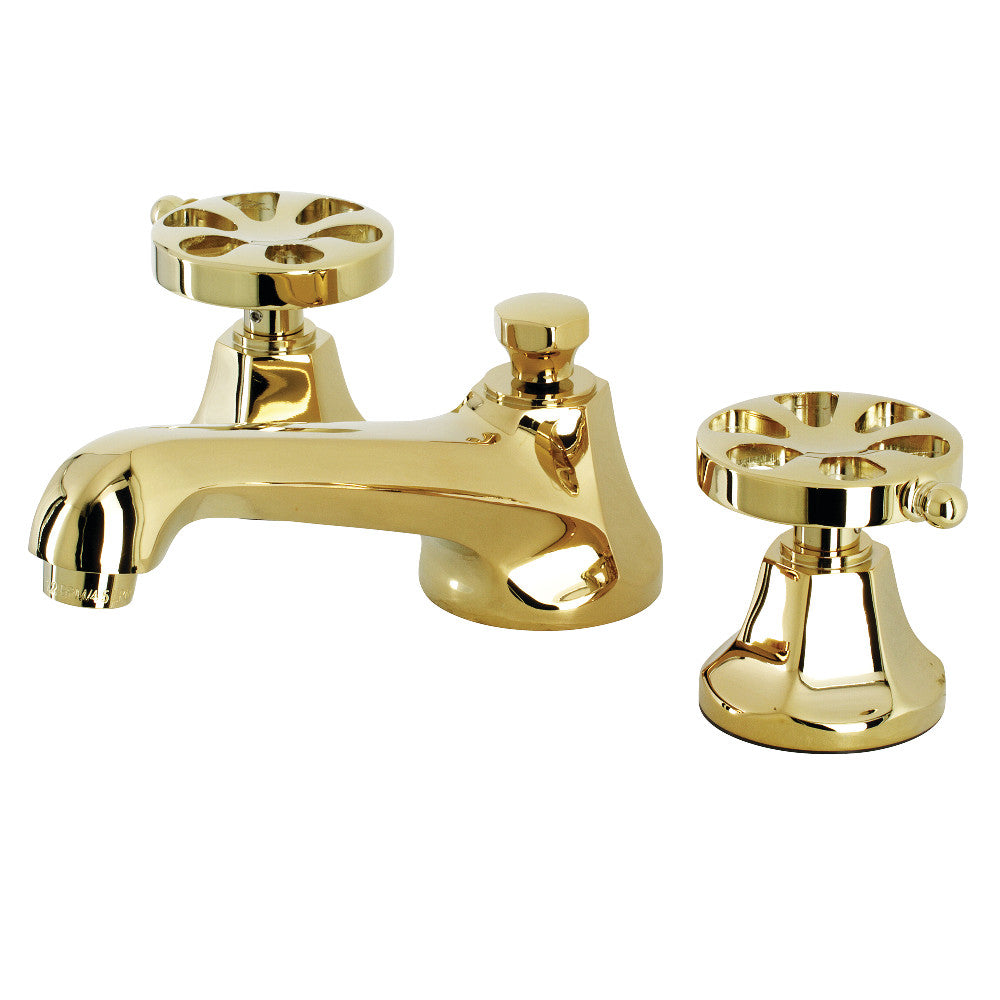 Kingston Brass KS4462RX Belknap Widespread Bathroom Faucet with Brass Pop-Up, Polished Brass - BNGBath